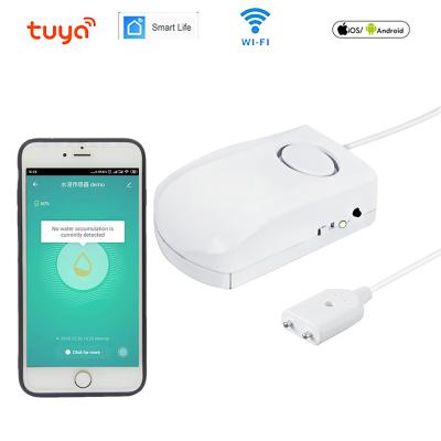 China Plastic Water Leak Detector WiFi APP Security System TUYA ABS Smart Home Wireless Water Alarm for sale