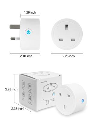 China Tuya Smart Life Smart Life Power Outlet Enchufe Smart Home Wireless Smart Home Electronics Residential / Multi-Purpose UK Plug Outlet for sale