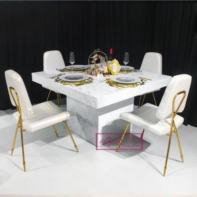 Chine Square shape dining table (design others) 2021 arcylic marble look adjustable fabulous marble table lastest à vendre