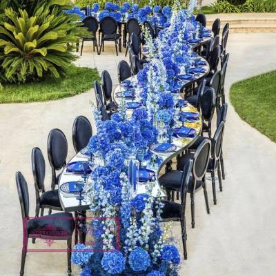 China Other Wholesale MDF Top Dining Table Wedding Banquet Half Moon Table zu verkaufen