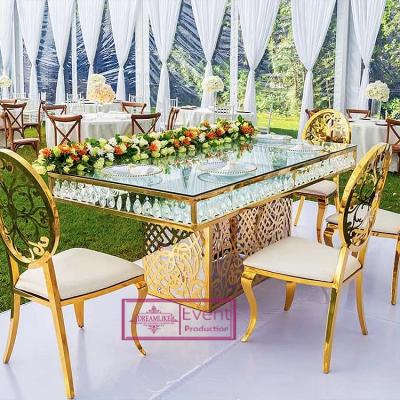 China (Other) best design adjustable banquet event party supplies stainless steel metal wedding table crystal for sale