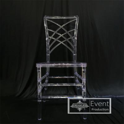 China Factory Price Modern Outdoor Furniture Banquet Clear Acrylic Chair For Dining zu verkaufen