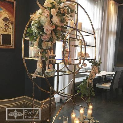 China Event / Wedding Shelf Metal Wine Event Party Furniture Hotel / Home Rack For Wine Bottle for sale