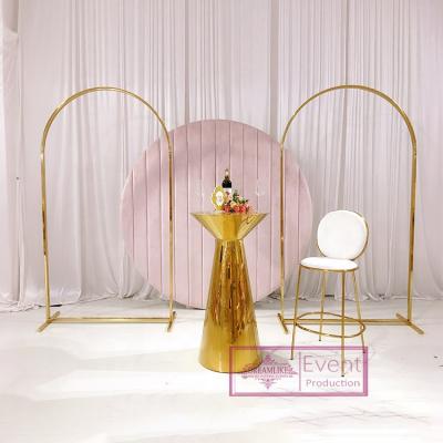 China Wedding Gold Stainless Steel Event/Metal Frame/Metal Frame Wedding Arch Backdrop Support Panel Designs for sale