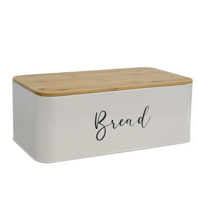 China Natural Freshness Keeping Large Bread Box With Lid Bamboo Bread Storage Box for sale