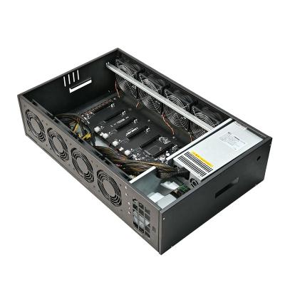 China With fan YYC in case 12GPU running server 8 graphics cards rtx 3090 computer pc full set with 8gpu RX 580 8gb for gpu for sale