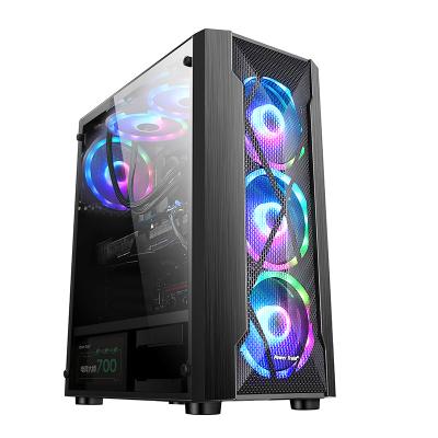 China With Fan YYC In Stock Best Selling Gaming Desktop PC Computer Game Case ATX High Quality Computer Case Towers CPU Cabinet PC Case for sale