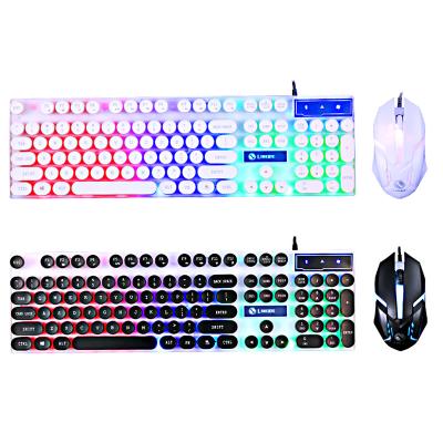 China Factory Price YYC Metal Color RGB Backlit Keyboard Mouse Pad Headset 4 IN 1 Combo USB Set Keyboard Combo for sale