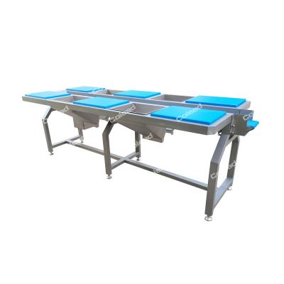 China High Efficiency Vegetable Inspection Machine Picking Conveyor With 6 Station for sale