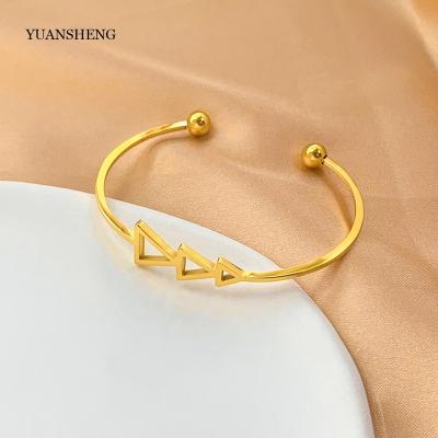 China Trendy Fashion Pulceras De AceroCharm Love Couple Bracelet 18k Gold Filled Jewelry for sale