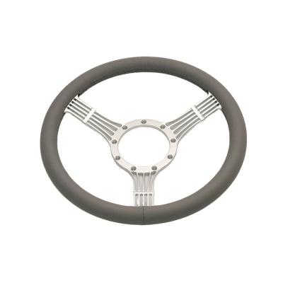 China HOT ROD 15.5 inch Full CNC Aluminum Leather Steering Wheel For AM Grand Le Mans Replacement for sale