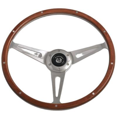 China beach & Vacation China Classic 16 Inch Laminated Wood Clear Steering Wheel With Horn Button for sale