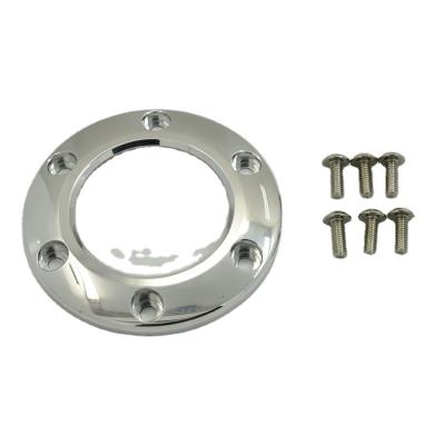 China Billet Aluminum Satin Horn Button Ring For 6 Bolt Steering Wheels for sale