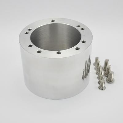 China Billet Alumium 6061-T6 China 2.5inch Polished Aluminum Steering Wheel Hub Adapter Conversion Spacer for sale