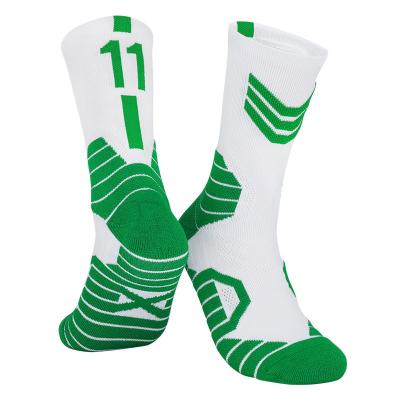 China New Breathable Hot Black Fashionable Funny Printed Sport Socks Good Quality Custom Made Mens Basketball Socks for sale