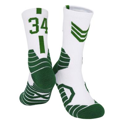 China Wholesale Custom Made Breathable Elite Logo Athletic Sport Crew Socks High Quality Basketball Cotton Compression Socks for sale