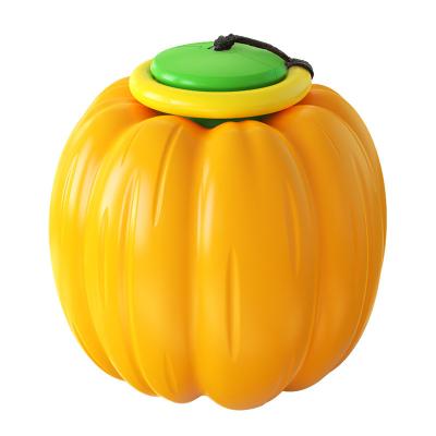 China Sustainable Design Pumpkin Interactive Dog Toy Molar Bite Ball Dog Chew Toys With Interactive Pull Rope for sale