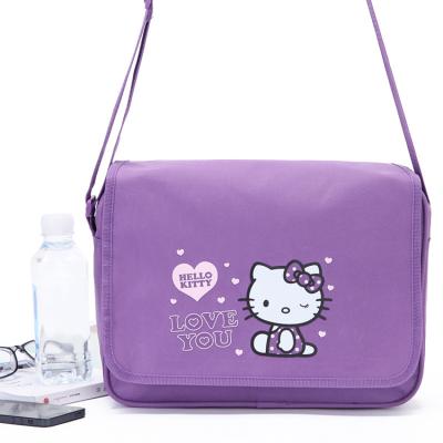 China Something Cross Messenger Bag Cute Kitty Print Polyester Female Casual Bag Storage Hello Body Bag for sale