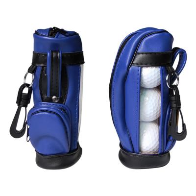 China Sport Factory OEM Mini Leather Golf Tee Bag Custom Golf Ball Holder Bag for sale