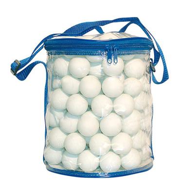 China Sport Factory OEM Barrel Shaped Clear PVC Mini Golf Ball Bag With Handle for sale