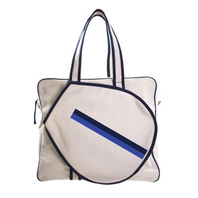 China Custom Eco Friendly Cotton Canvas Tennis Racket Tote Bag For Women for sale