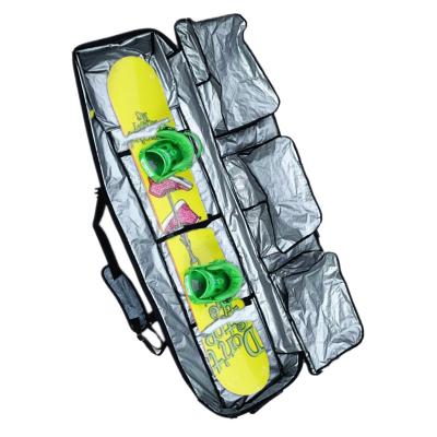 China Wholesale Sport Denim Wheeled Snowboard Travel Bag with Ski Boot Compartment for sale