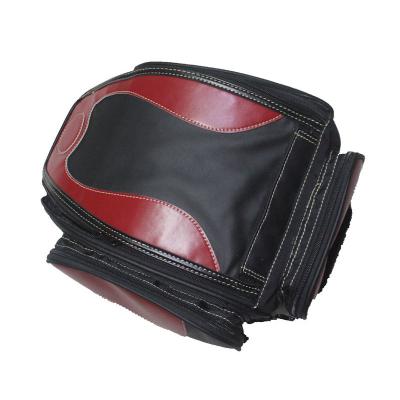 China Sport Factory Vintage OEM Rider Helmet Bag Motorcycle Rear Seat Leather Saddle Bag for sale