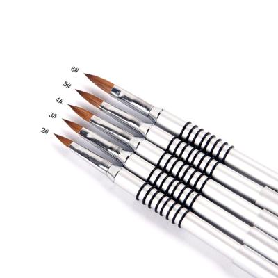 China Non-slip Nail Art Brush Kolinsky Art Nail Brush 3d Animal Hair Animal Hair Kolinsky Nail Acrylic Brush Manicure for sale