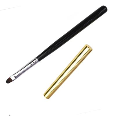 China Custom Black NAIL Private Labeling Nail Art Liner Brush Design Kolinsky +Nylon Gel Nail Brushes for sale