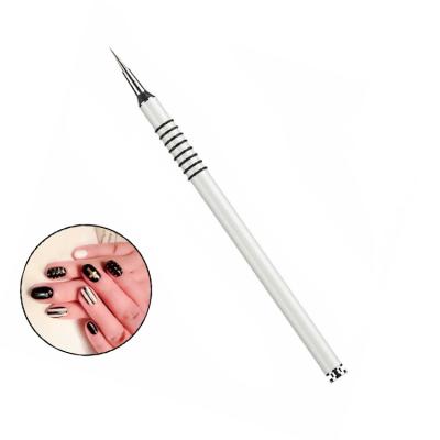 China Newest Nail Dotter Pen Tool Size No Ball Metal Handle Nail Dotting Watermarble Tools for sale