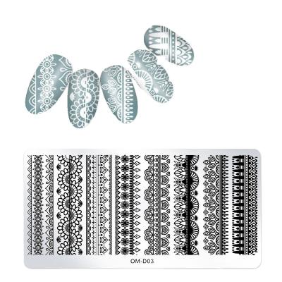 China 2020 Fashionable Salon Professional Thanksgiving Lace Style Manicure Tools Nail Art Stamping Plates for sale