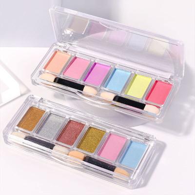 China Nail Art Solid Magic Mirror Powder Aurora Magic Mirror Powder Eye shadow finger 6 color combination blush nail aesthetic glitter for sale