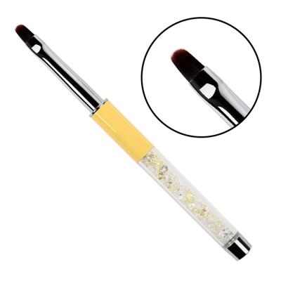 China NAIL Art Supplies French Make Up Metal Handle Acrylic Kolinsky Nail Brush Set for sale