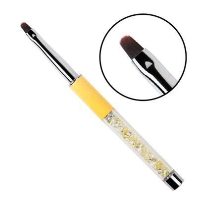 China Custom NAIL Factory Price Kolinsky Logo Metal Handle Acrylic Nail Brush Set for sale