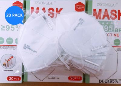 China Comfortable KN95 Disposable Face Mask / 20 - Pack Foldable N95 Mask for sale