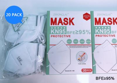 Cina Pelle polverizzata pura della maschera di protezione del respiratore di bianco KN95 PM 2,5 amichevole in vendita