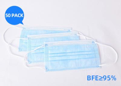 China Earloop Adult Disposable Face Mask Anti-Virus , Bulk Dust Masks 50 Pcs / Box for sale