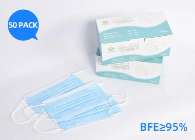 China Comfortable Eco Friendly Disposable Earloop Face Mask 3 Layer Anti Wrinkle Design for sale