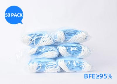 China Boys Girls Children'S Disposable Face Masks Blue Melt Blown Cloth Anti - Virus Masks for sale