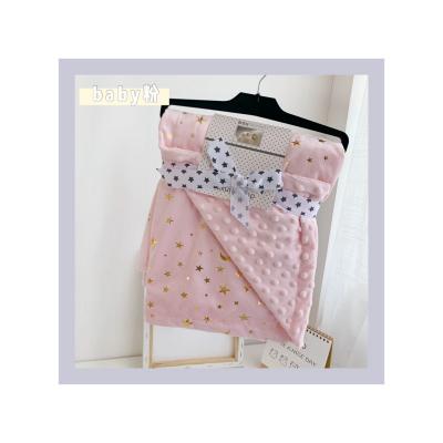 China PORTABLE Quality Guarantee Pink Star Baby Bedding Kids Luxury Blanket Blanket for sale