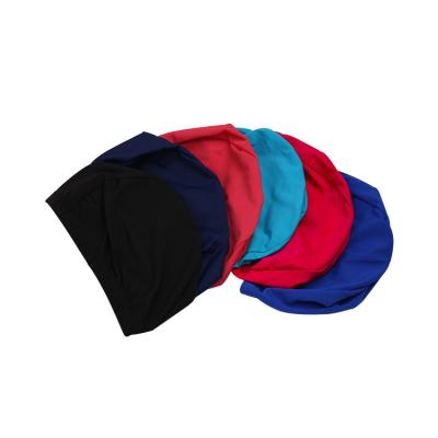 China Wholesale Elasticity Lycra Top Hat Cloth Material Polyester Swimming Unisex Recreational Elastic Swim Cap for sale