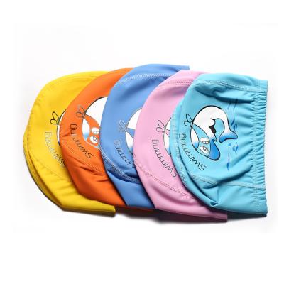 China Eco-friendly Waterproof Durable Customize Swimcap Cartoon Printing Logo Brand PU Swim Cap For Kids Waterproof Swim Cap Cap for sale