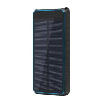 China Outdoor charging treasure 12000 mah new solar power bank mobile power wireless portable and customizable for sale