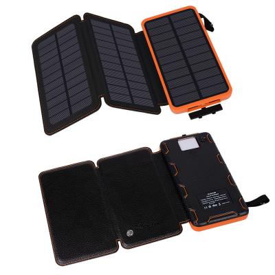 China Amazon popular multifunctional mobile power solar power bank outdoor solar charging treasure large capacity 16000 mah portable for sale