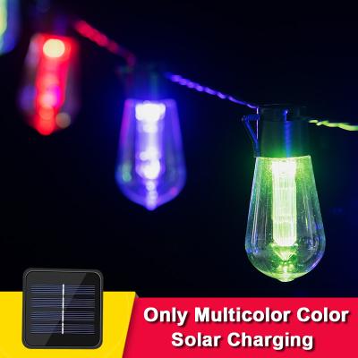 China Fast Flashing Christmas String Light Edison LED Light Bulb Solar Power RGB Installation Decorative Lamp for sale