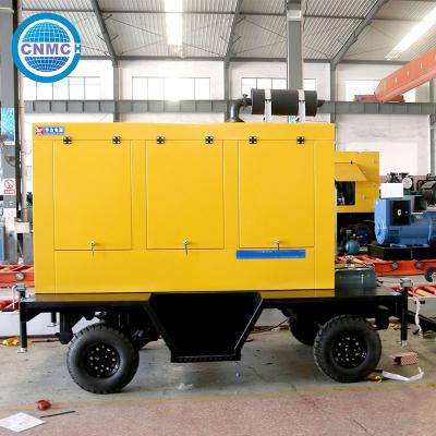 China Praktische 220V generator lichttoren, mobiele generator met trailer 60kva Te koop