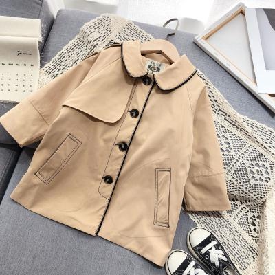 China Wholesale Style Breathable Outer Khaki Long Coat England Spring Wear Jacket Windproof Kid Clothes Teddy Kids Coat Jacket Girl Casual for sale