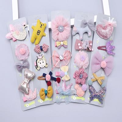 China Wholesale OEM Cute 2019 New Hot ISS Cartoon Girls Hair Clip Accessories Set Swan Bow Bear Horse Children Korea Hair Clip making machine for sale