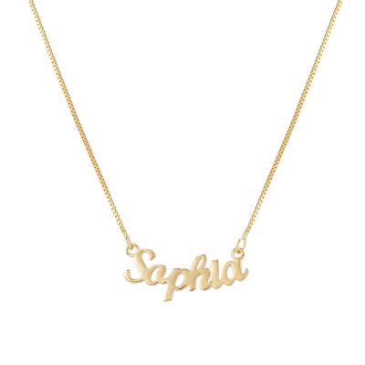 China Hard Fashion Chain Necklaces 18K Gold Plated Custom Name Necklace Personalized Jewelry Gift Party Wedding for sale