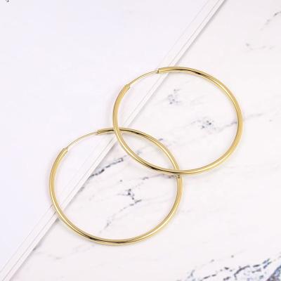 China FASHIONABLE personality minimalist gold-plated metal atmosphere sense high temperament round large earrings for sale